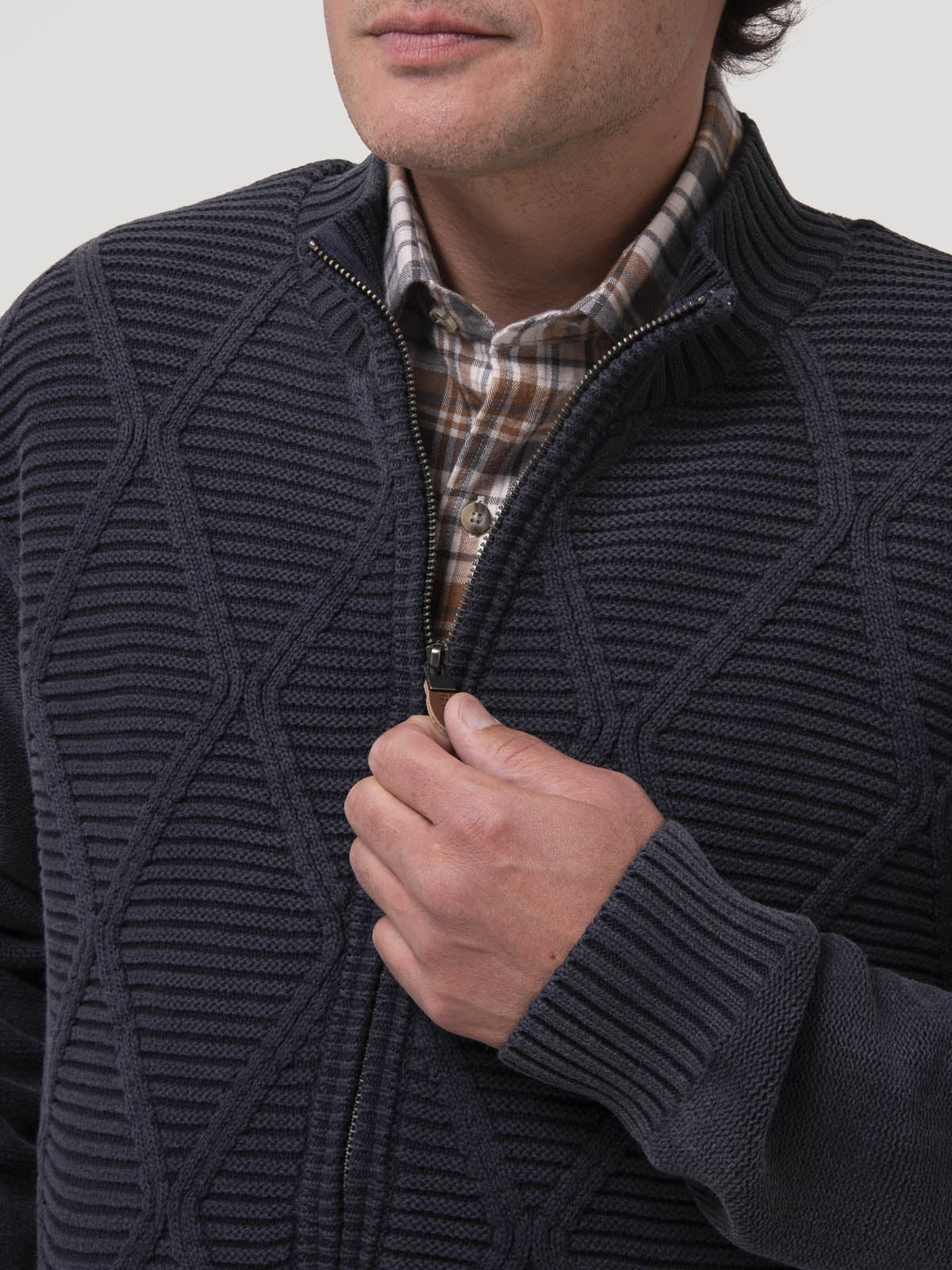 Sweater Algodón Orgánico Hombre Parker Azul Rockford