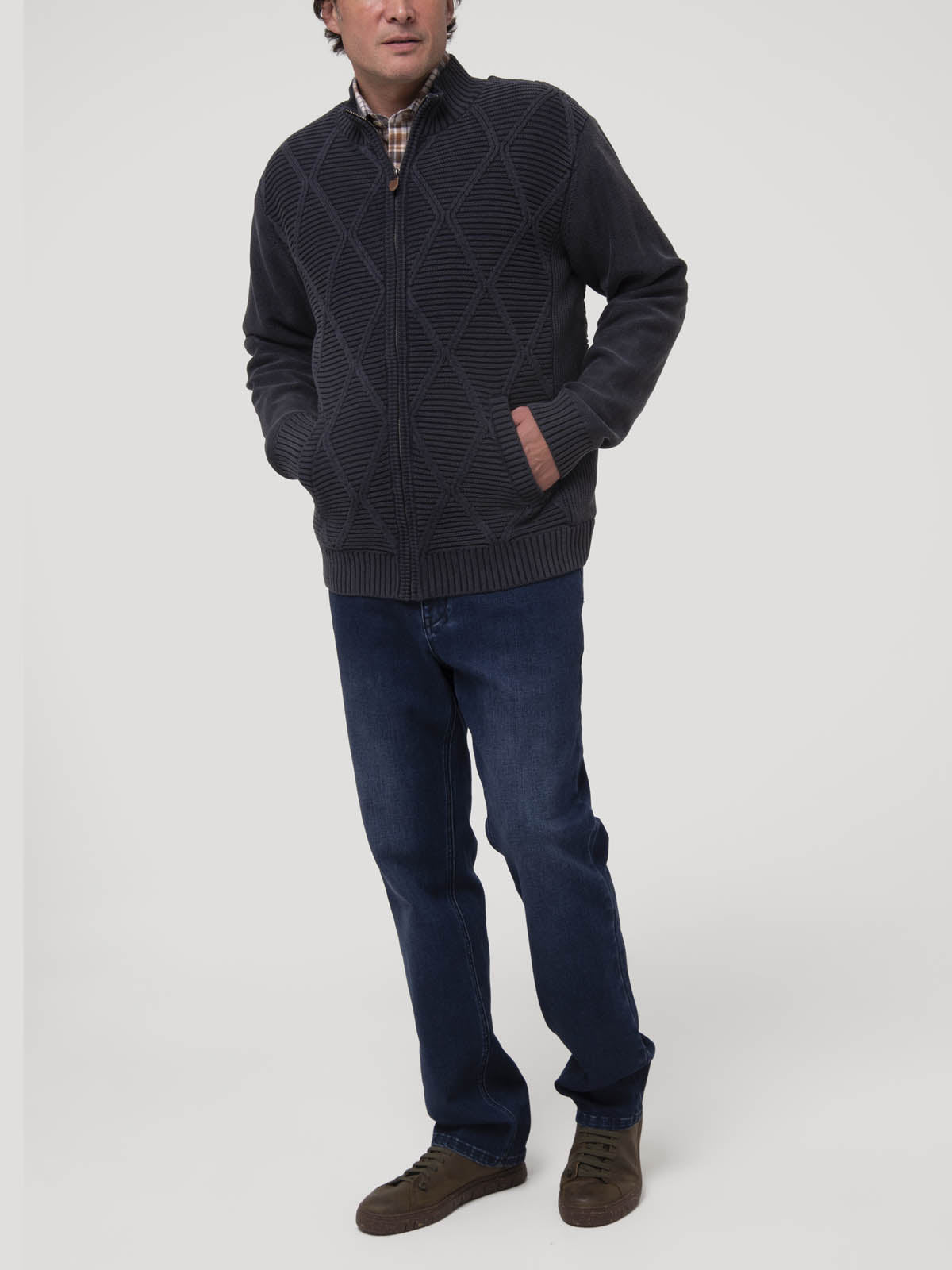 Sweater Algodón Orgánico Hombre Parker Azul Rockford