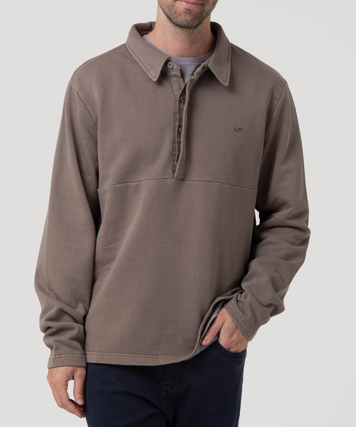 Polerón Algodón Orgánico Hombre Ceuta Gris Rockford