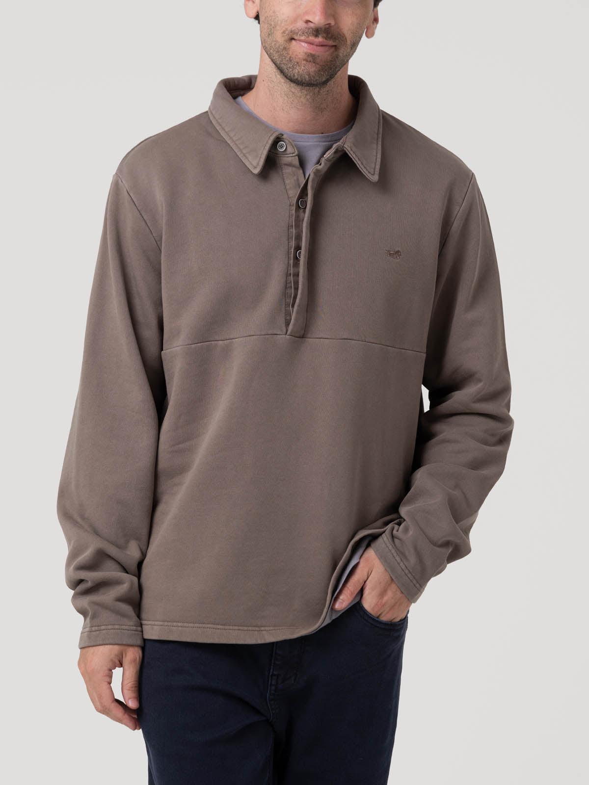 Polerón Algodón Orgánico Hombre Ceuta Gris Rockford