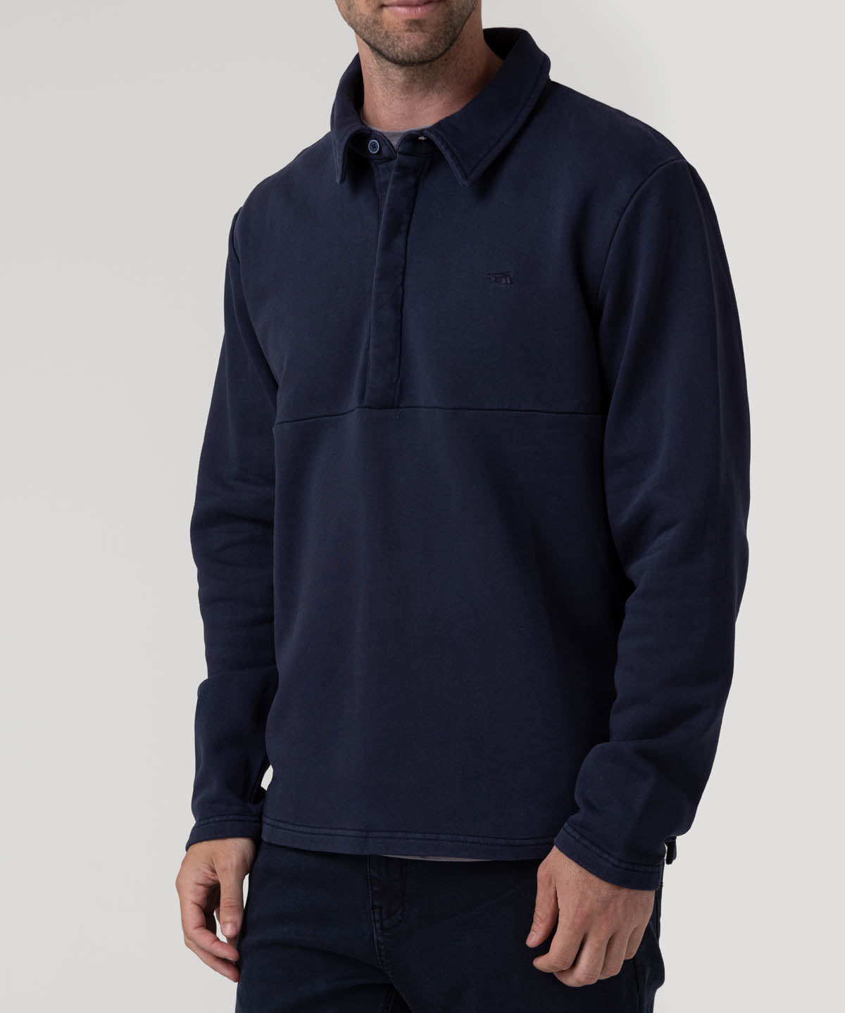 Polerón Algodón Orgánico Hombre Ceuta Azul Rockford