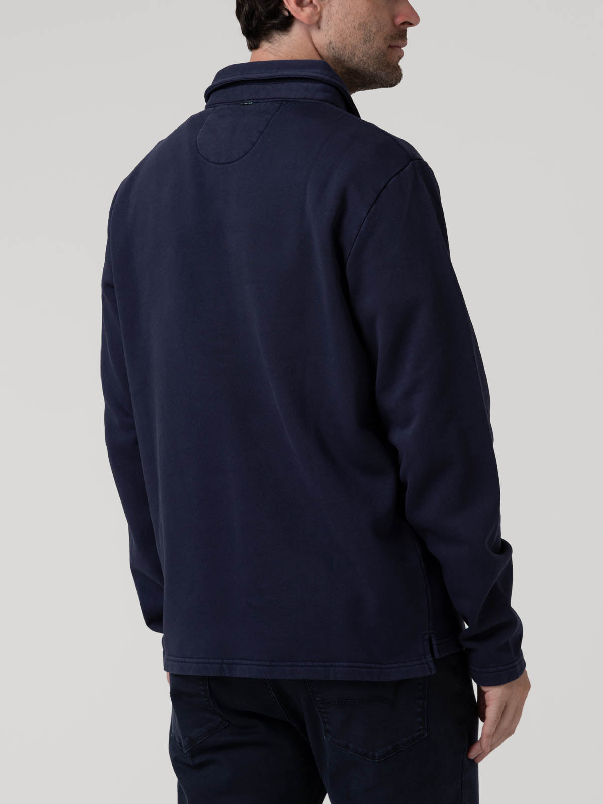 Polerón Algodón Orgánico Hombre Ceuta Azul Rockford