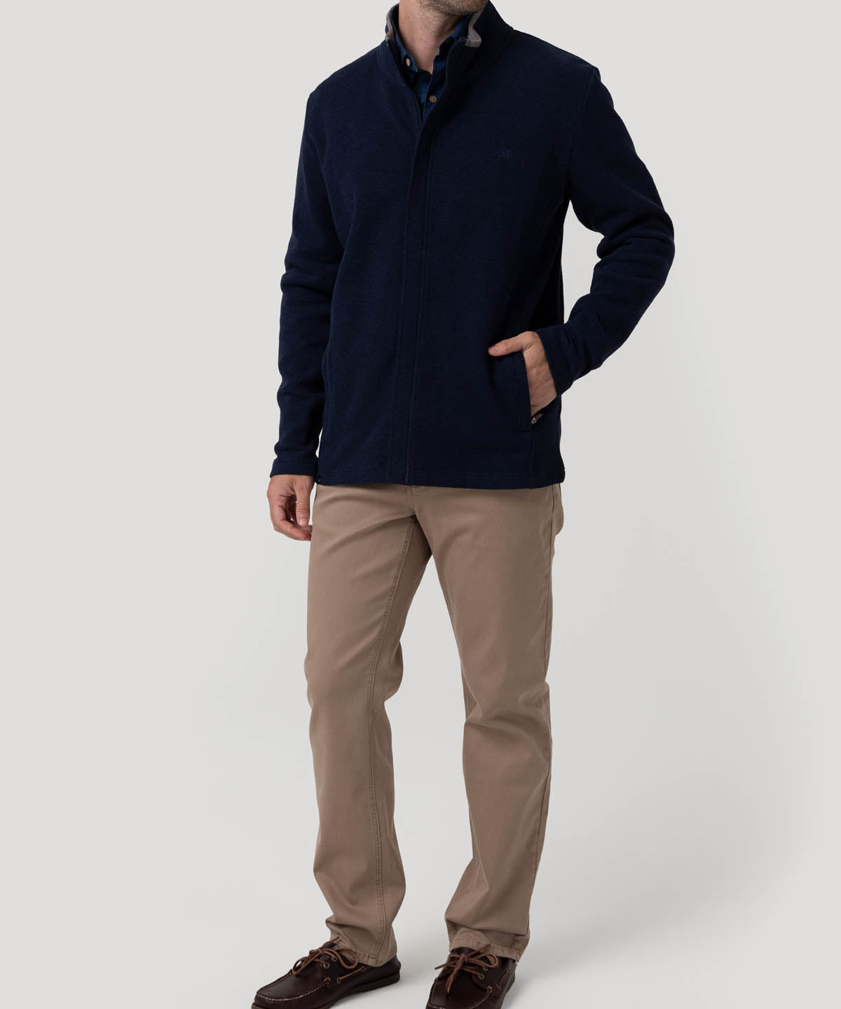 Polerón Algodón Orgánico Hombre Doble Gris Rockford
