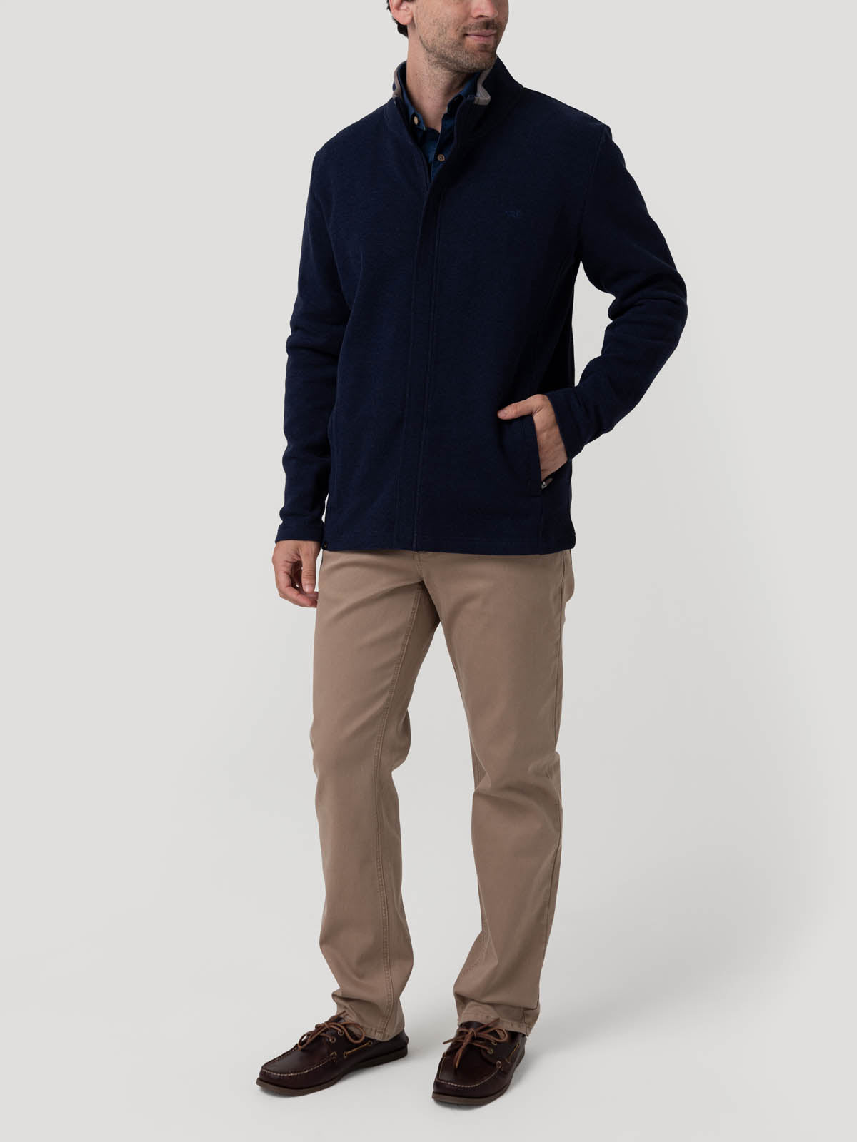 Polerón Algodón Orgánico Hombre Doble Gris Rockford