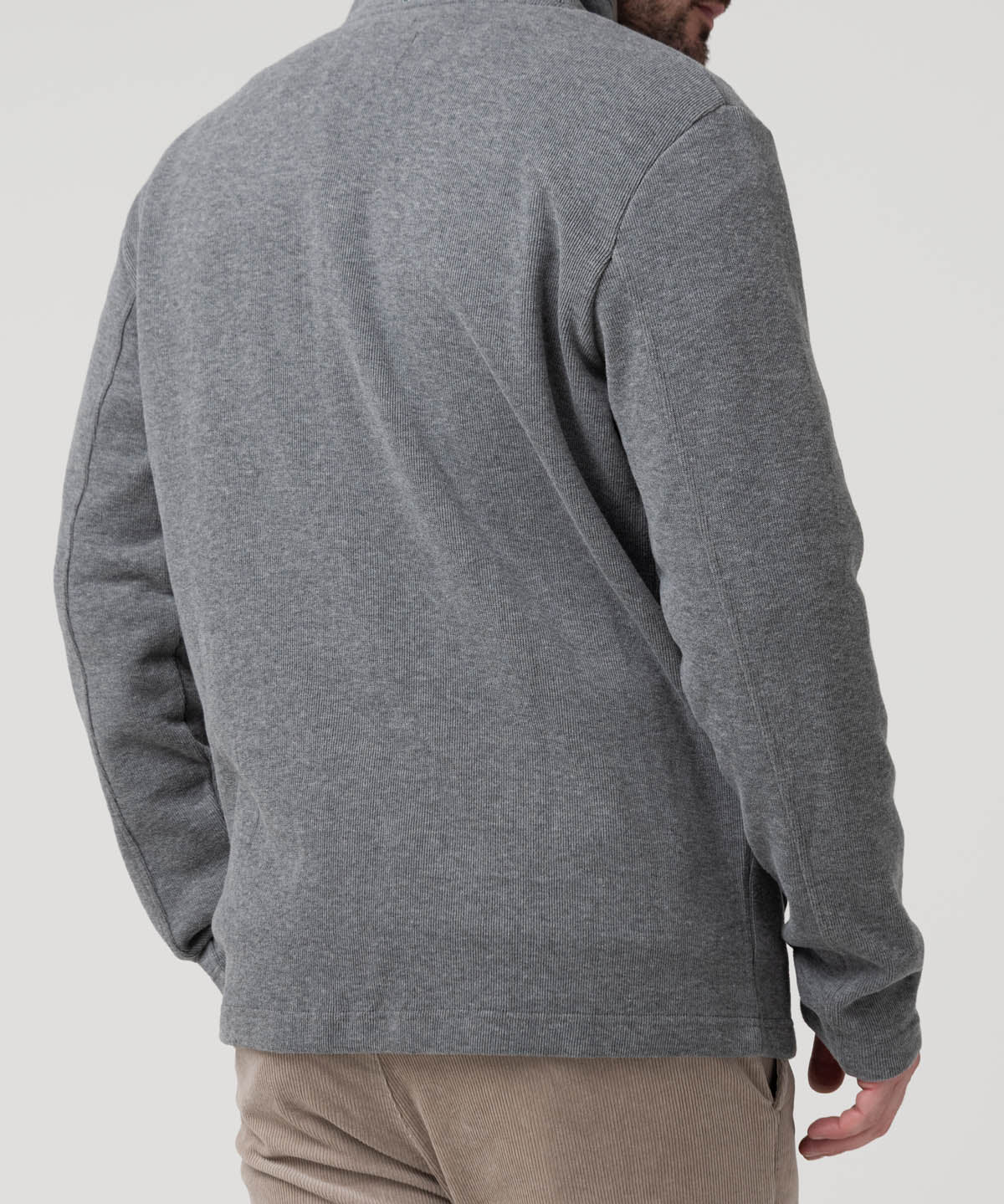 Polerón Algodón Orgánico Hombre Doble Gris Rockford