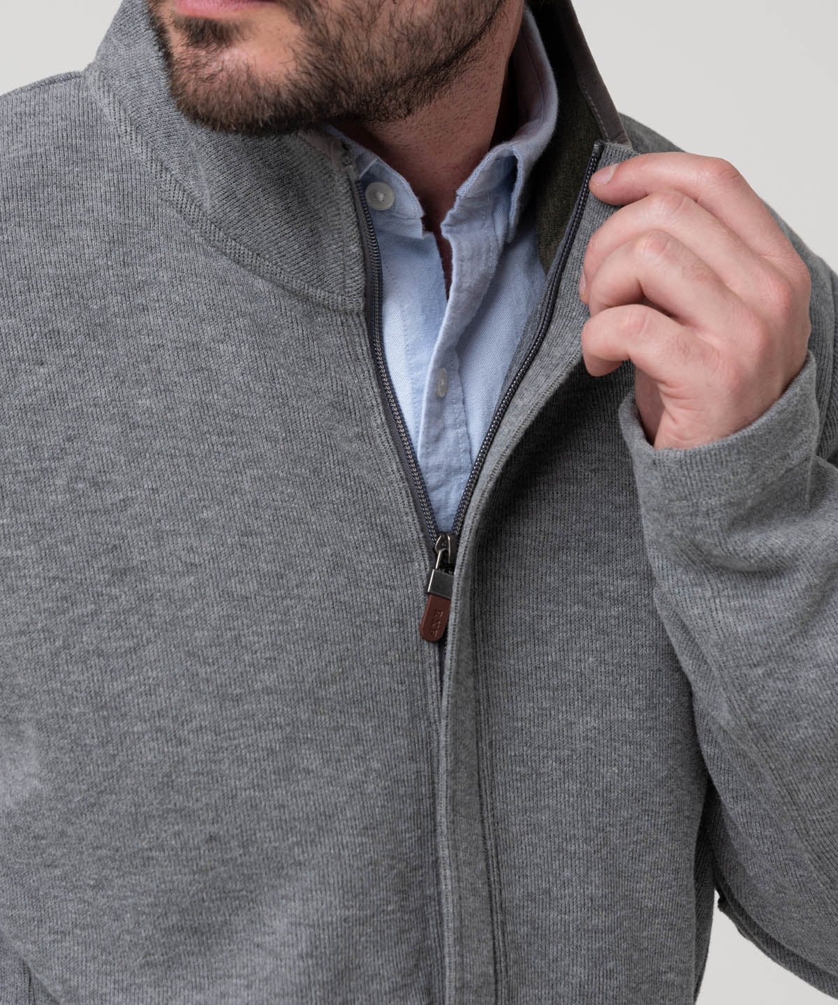 Polerón Algodón Orgánico Hombre Doble Gris Rockford