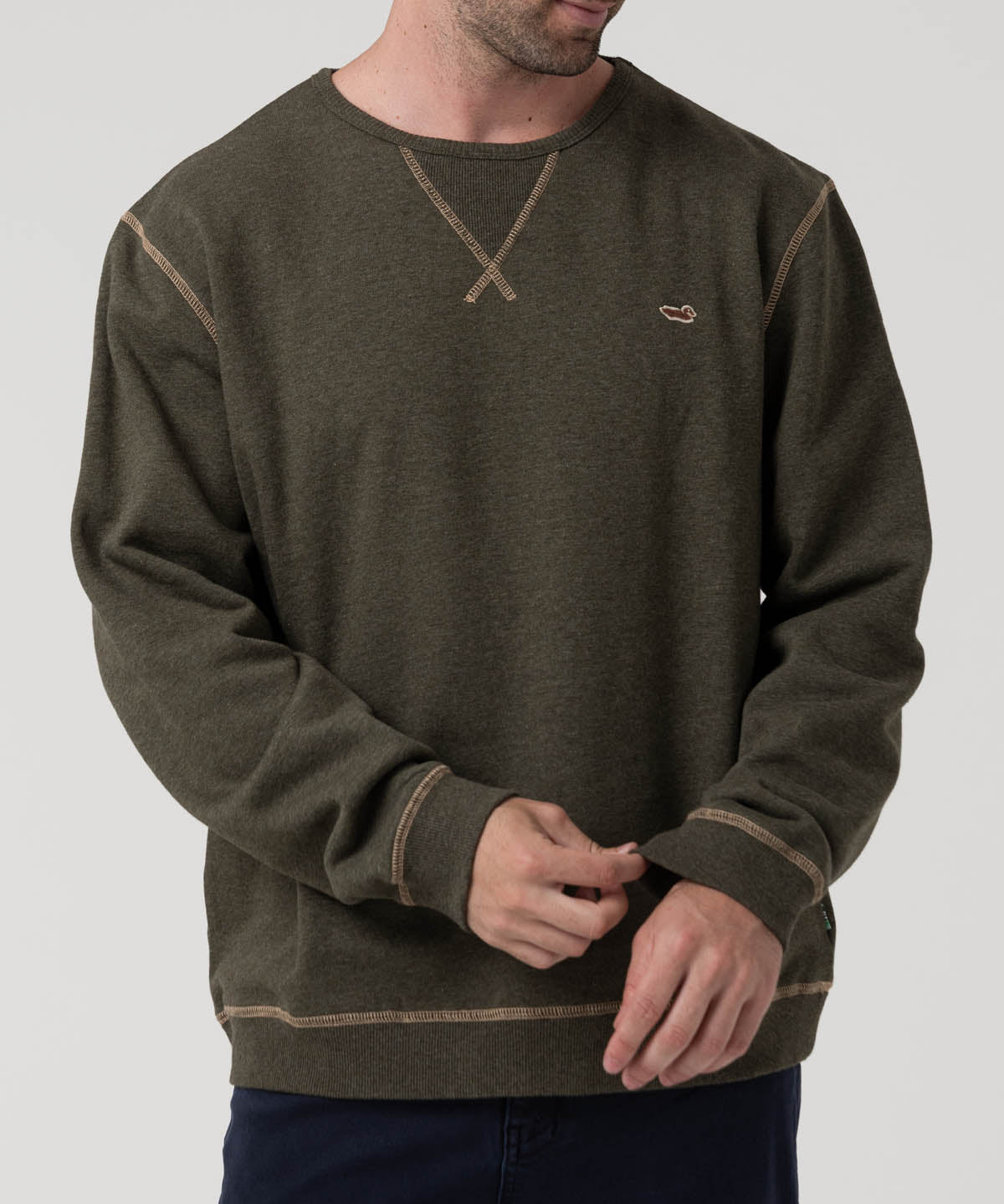 Polerón Algodón Orgánico Hombre Frateli Blanco Rockford