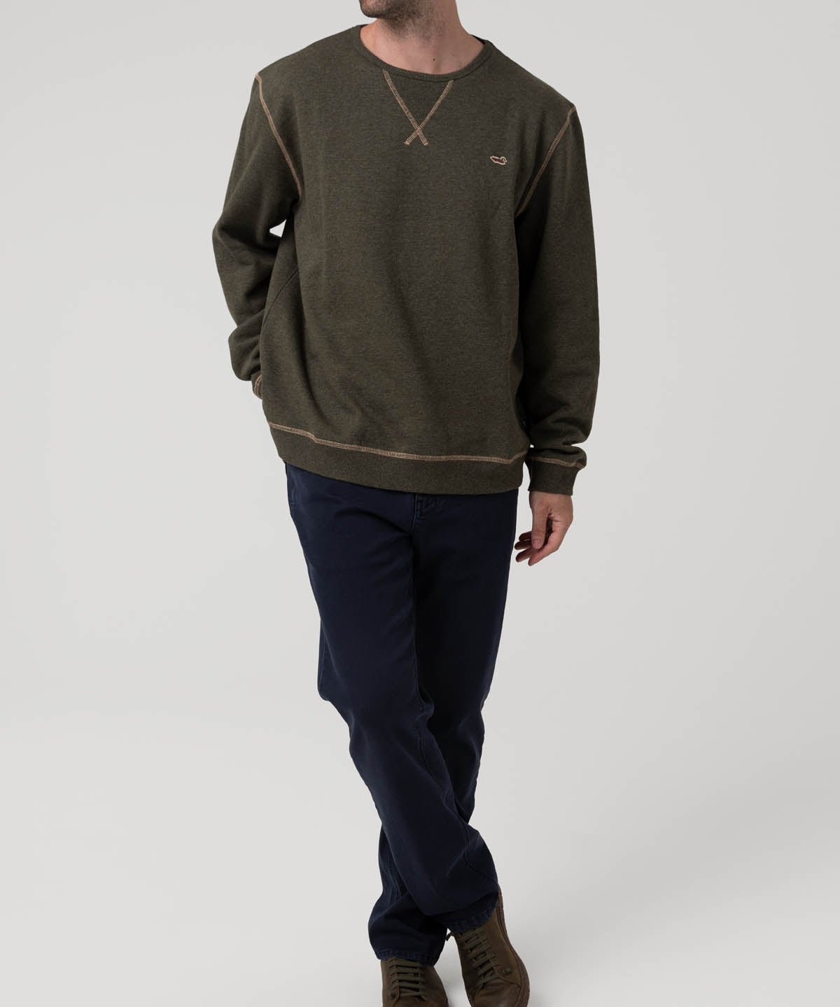 Polerón Algodón Orgánico Hombre Frateli Blanco Rockford