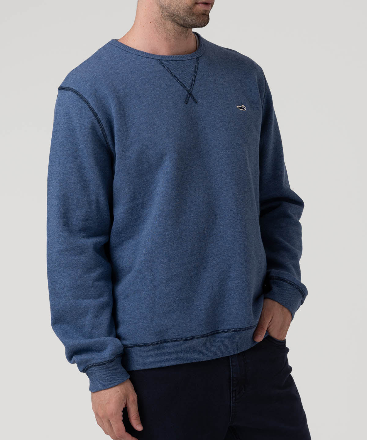 Polerón Algodón Orgánico Hombre Frateli Blanco Rockford