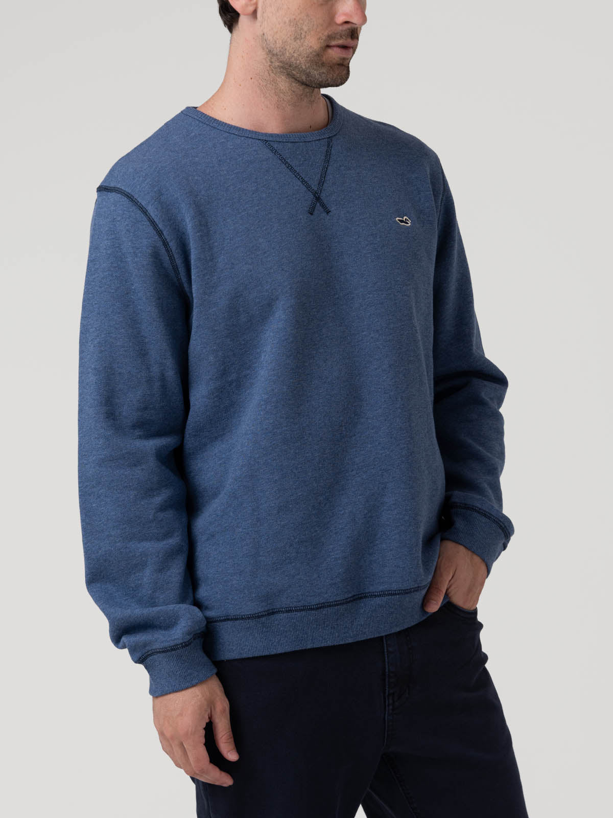 Polerón Algodón Orgánico Hombre Frateli Blanco Rockford