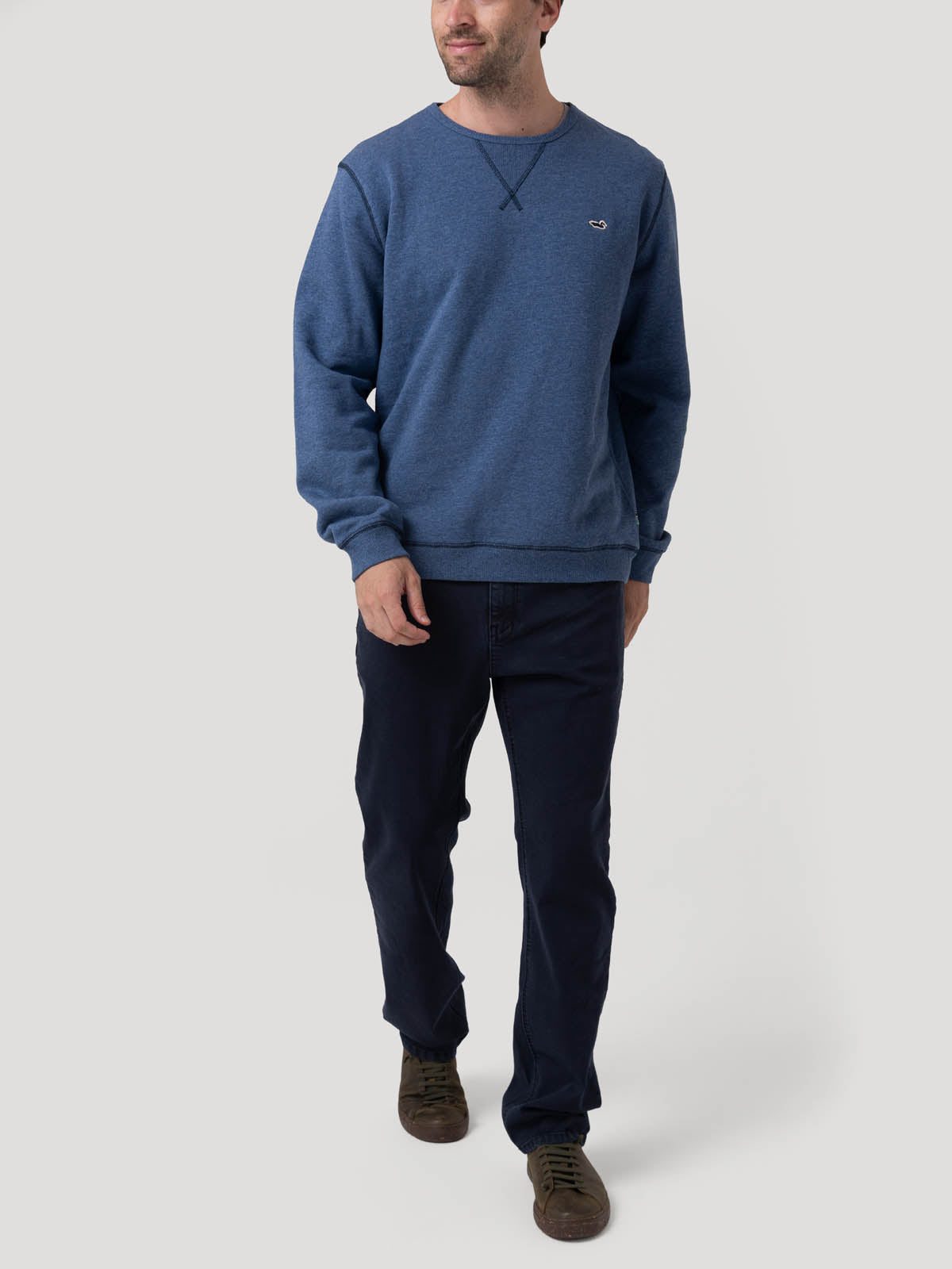 Polerón Algodón Orgánico Hombre Frateli Blanco Rockford