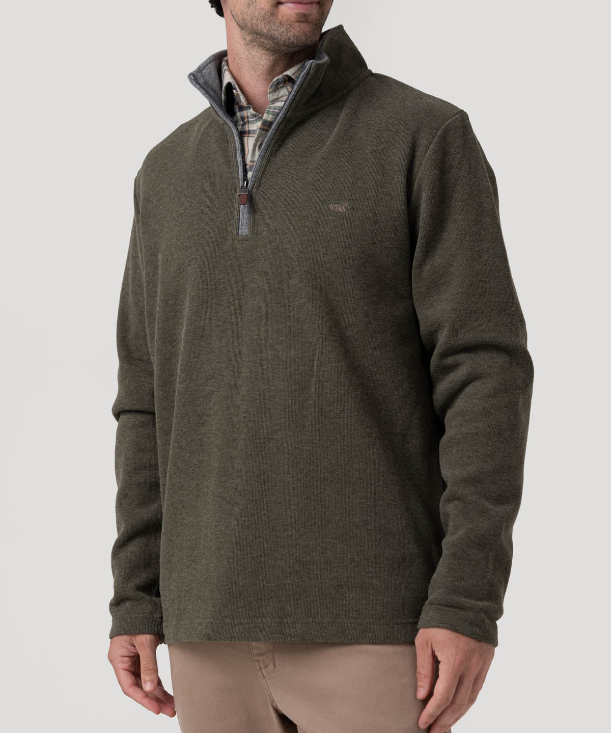 Polerón Algodón Orgánico Hombre Doblehalf Gris Rockford