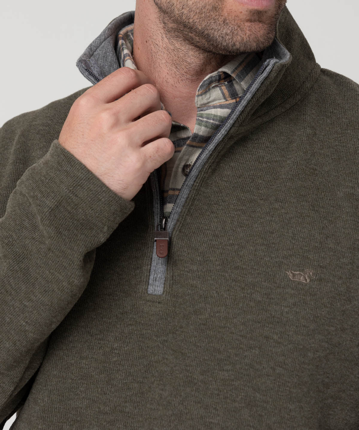 Polerón Algodón Orgánico Hombre Doblehalf Gris Rockford
