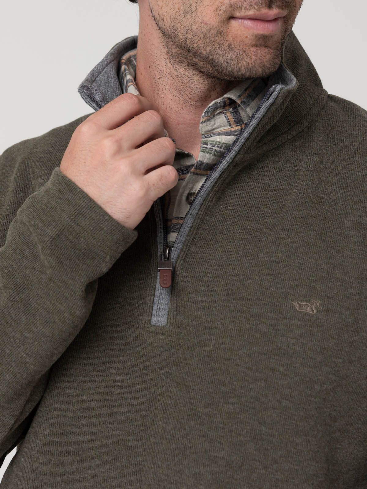 Polerón Algodón Orgánico Hombre Doblehalf Gris Rockford