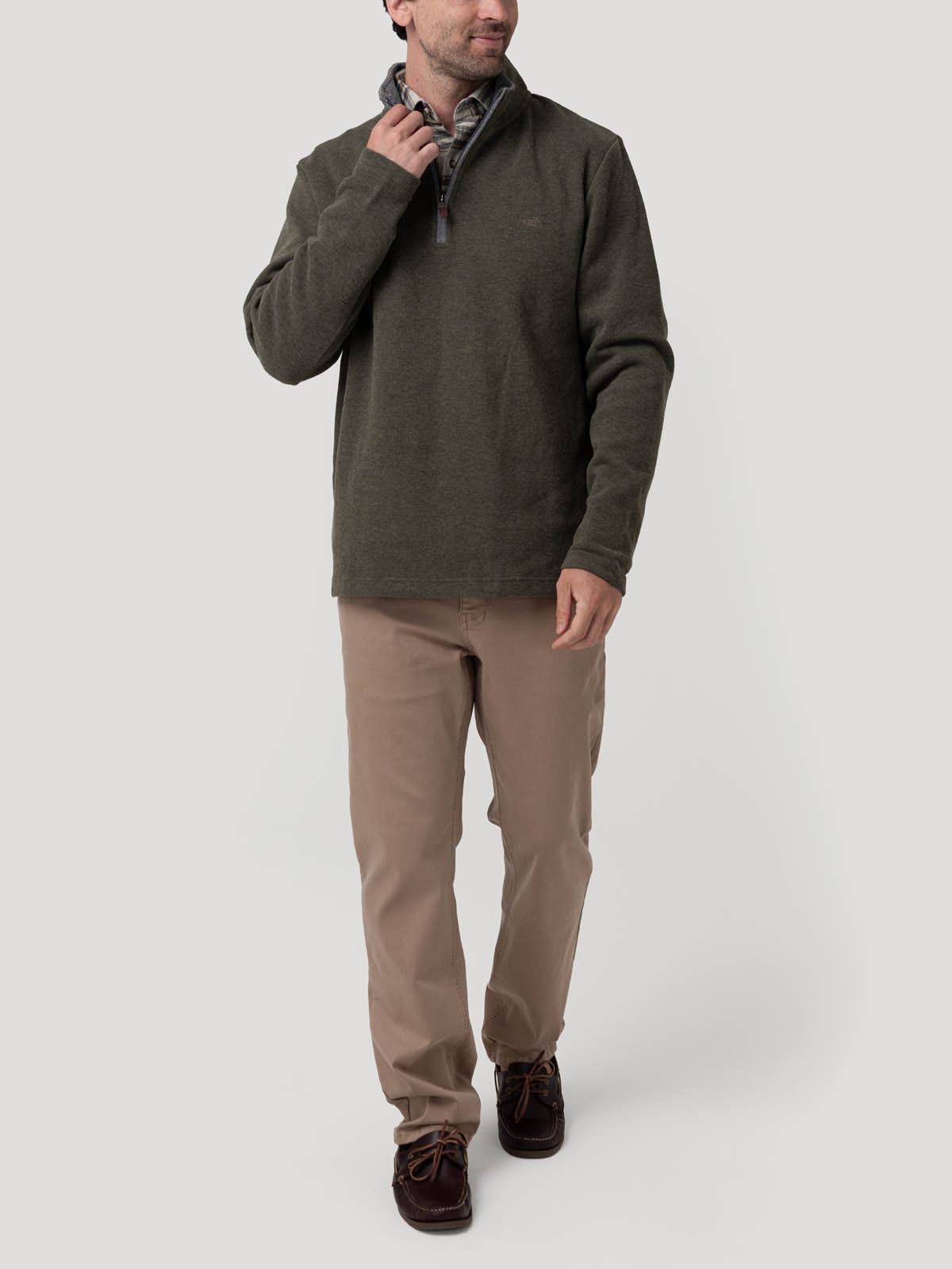 Polerón Algodón Orgánico Hombre Doblehalf Gris Rockford