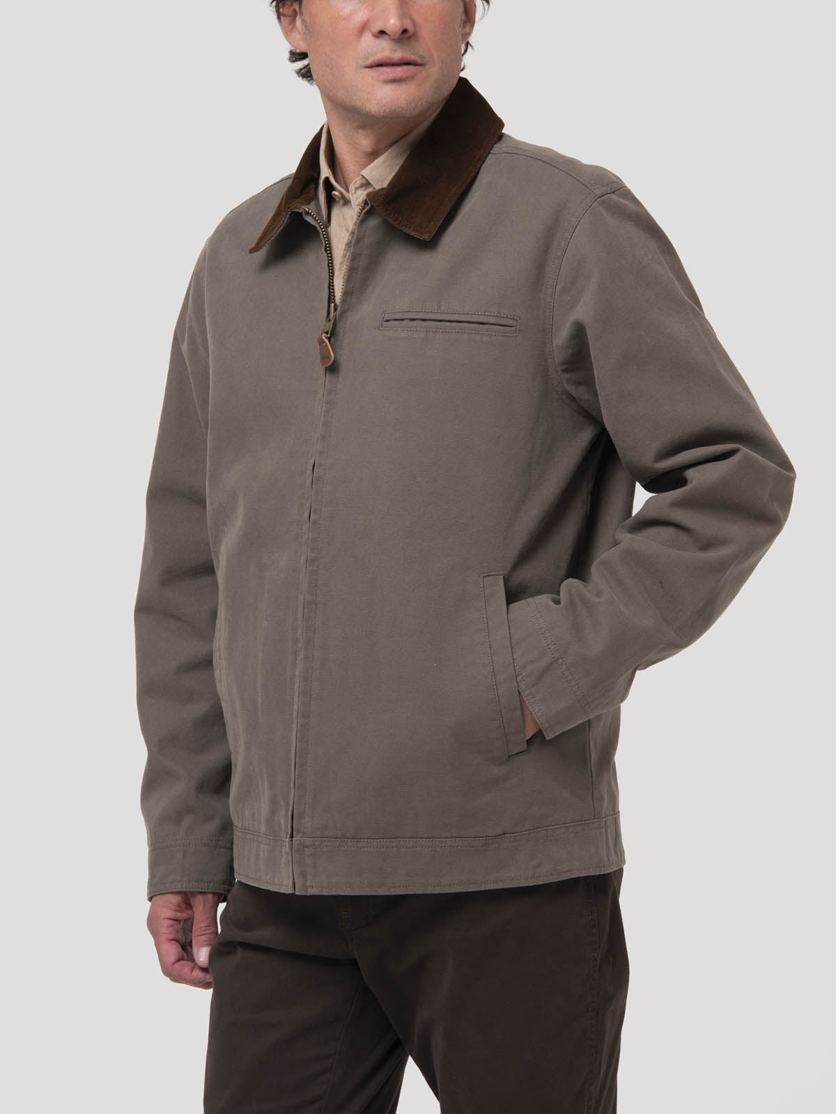 Chaqueta Algodón Orgánico Hombre Arven Café Rockford