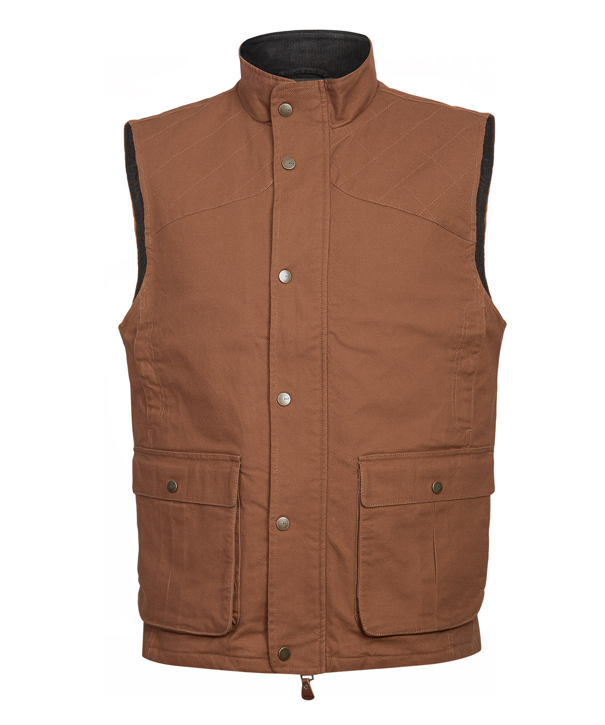 Chaqueta Sin Mangas Algodón Orgánico Hombre Hammer Café Rockford