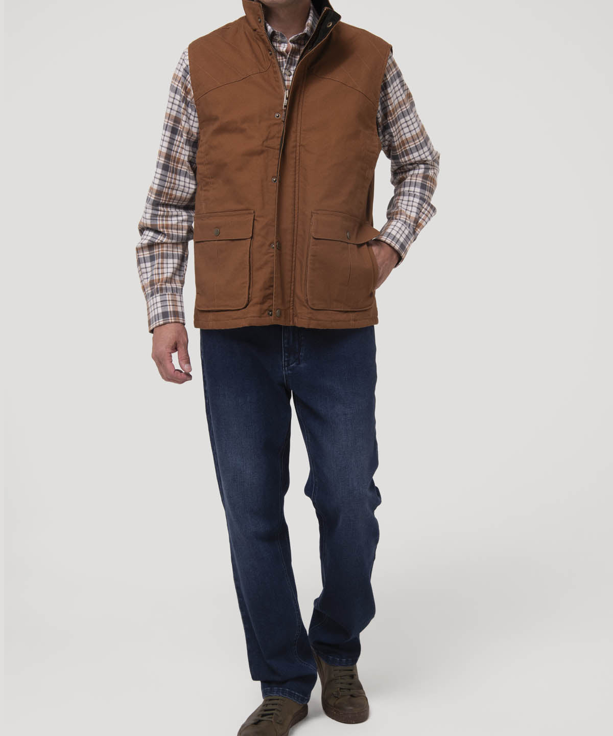 Chaqueta Algodón Orgánico Hombre Hammer Café Rockford