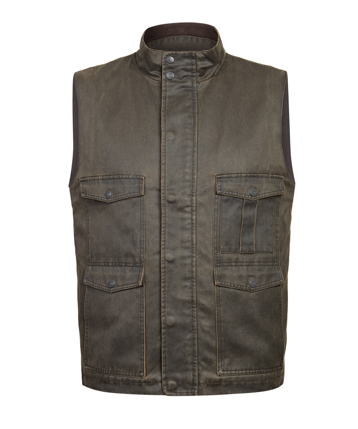 Chaqueta Sin Mangas Algodón Hombre Marzio Café Rockford