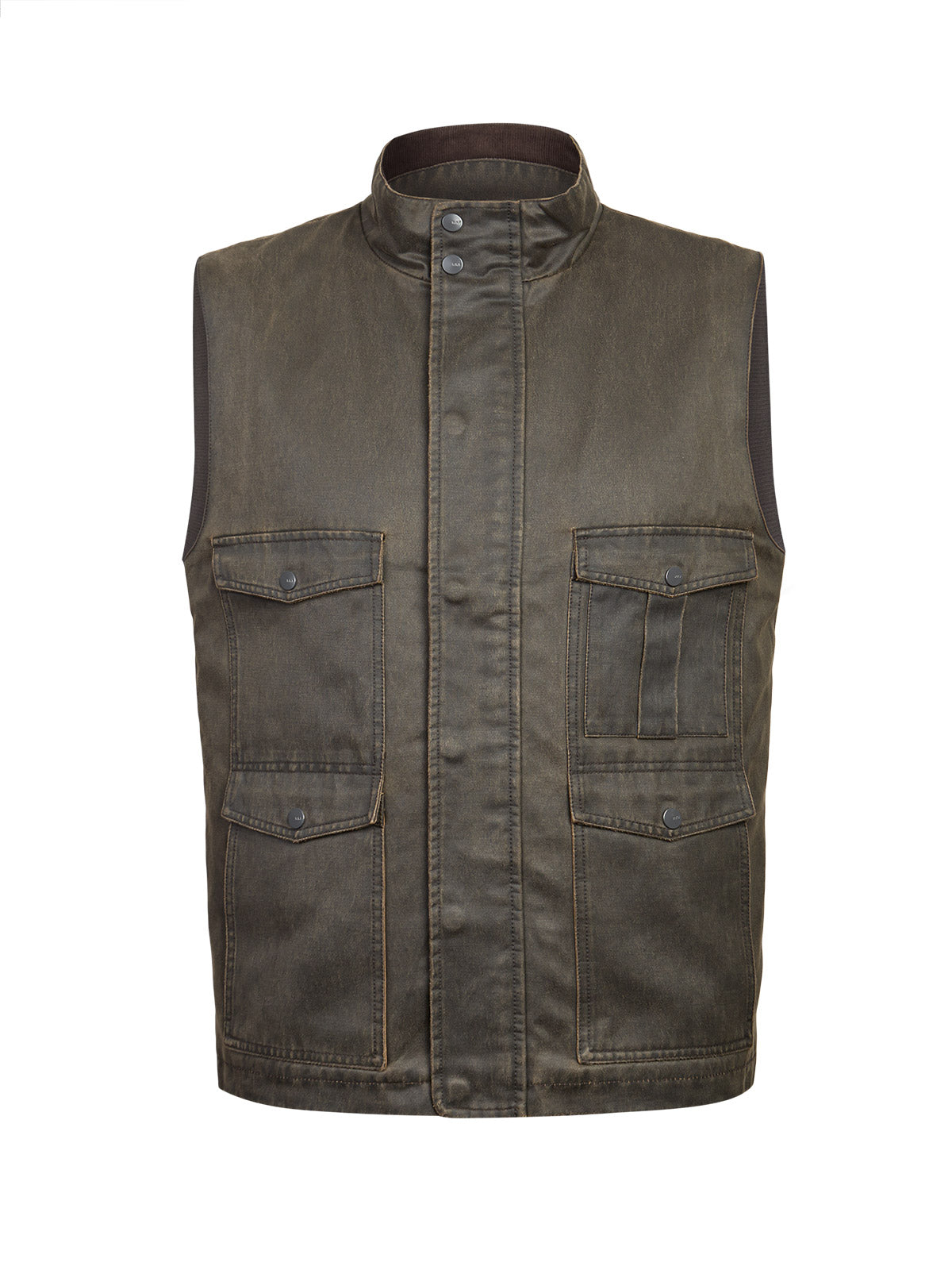 Chaqueta Sin Mangas Algodón Hombre Marzio Café Rockford