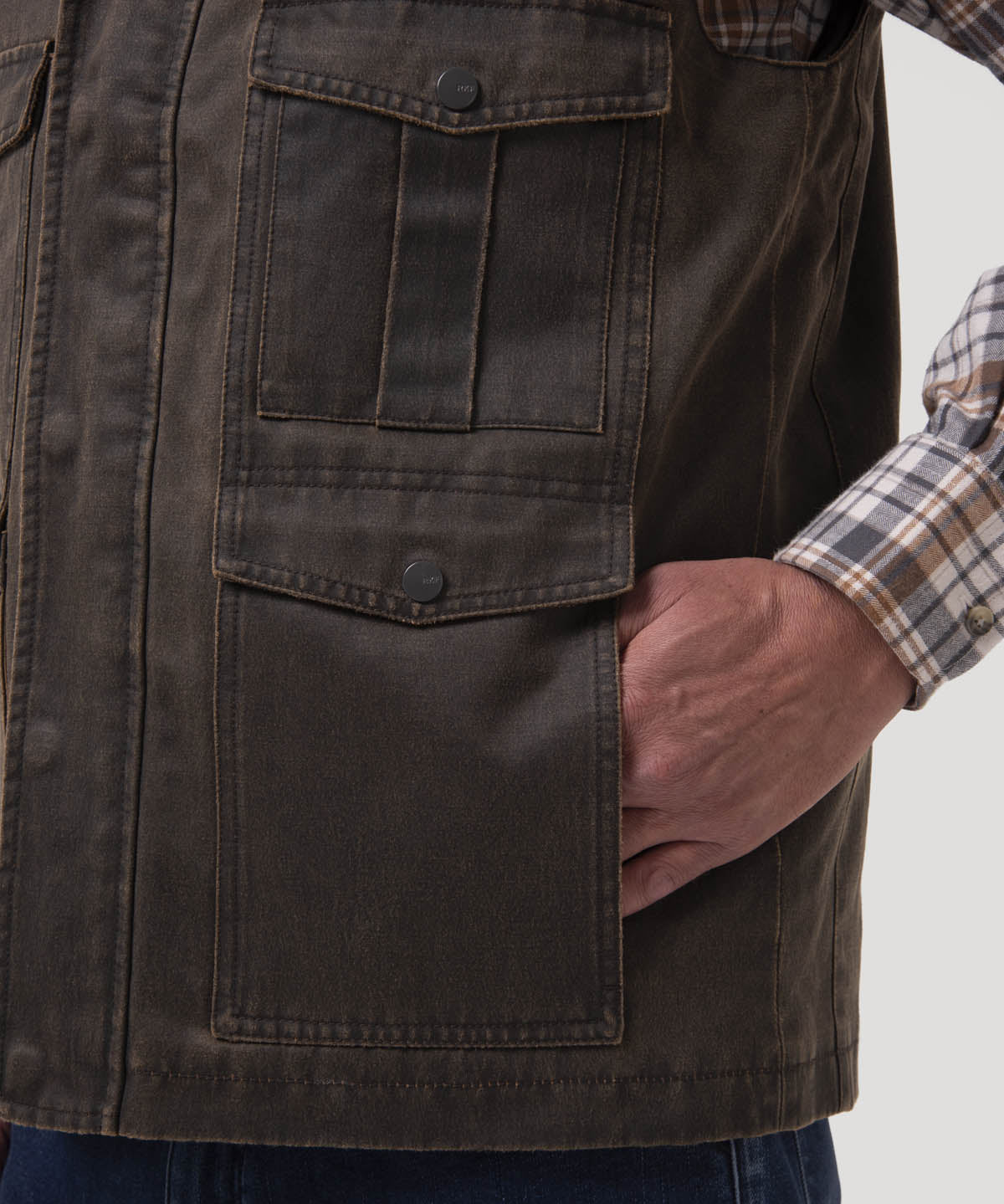 Chaqueta Sin Mangas Algodón Hombre Marzio Café Rockford