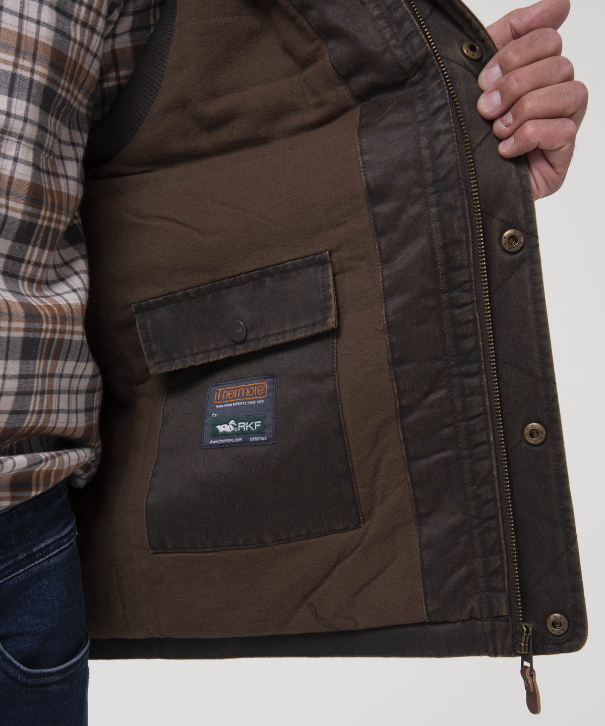 Chaqueta Sin Mangas Algodón Hombre Marzio Café Rockford