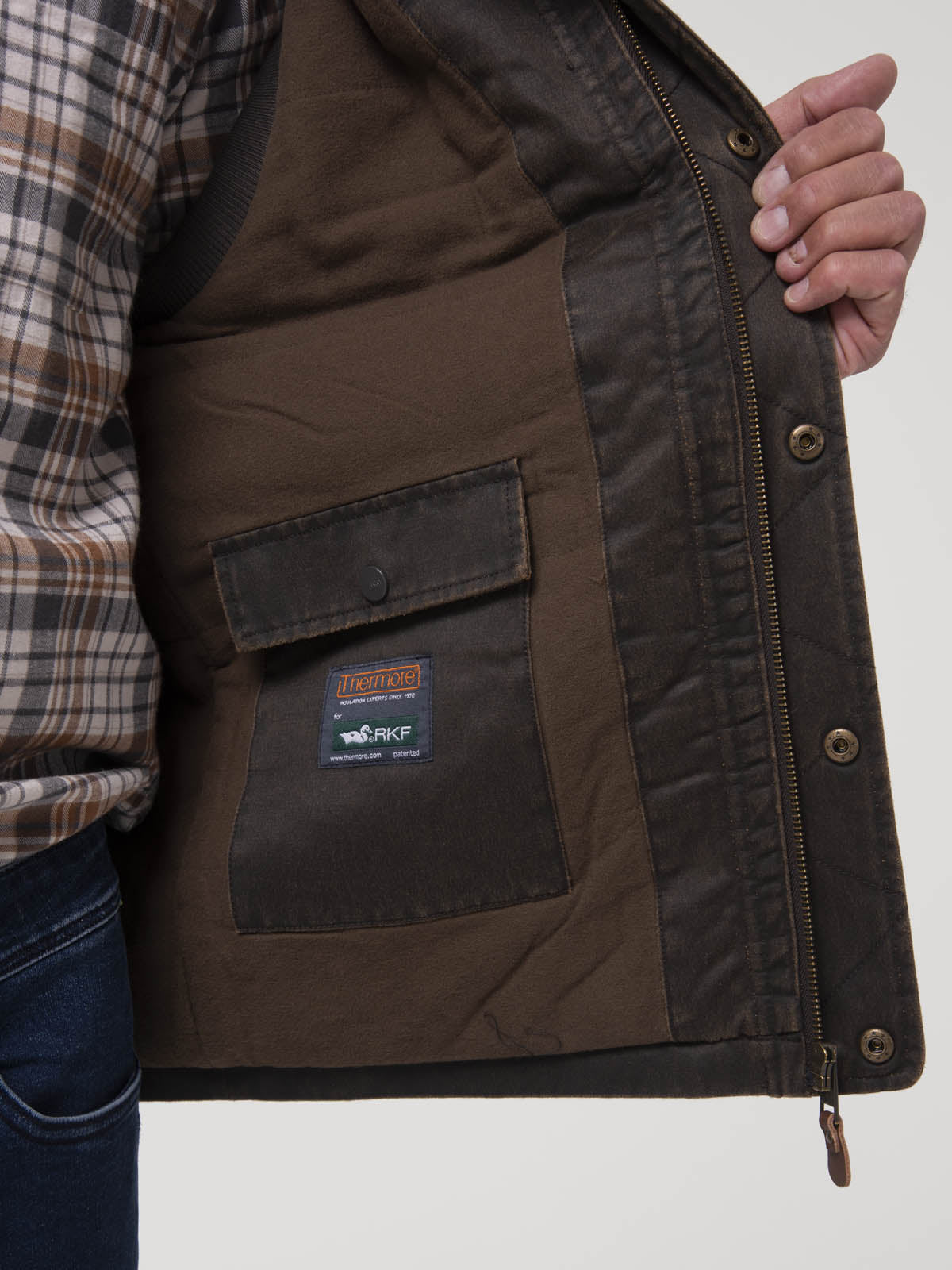 Chaqueta Sin Mangas Algodón Hombre Marzio Café Rockford