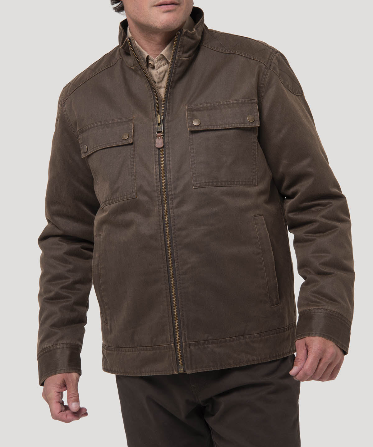 Chaqueta Algodón Hombre Olbia Café Rockford