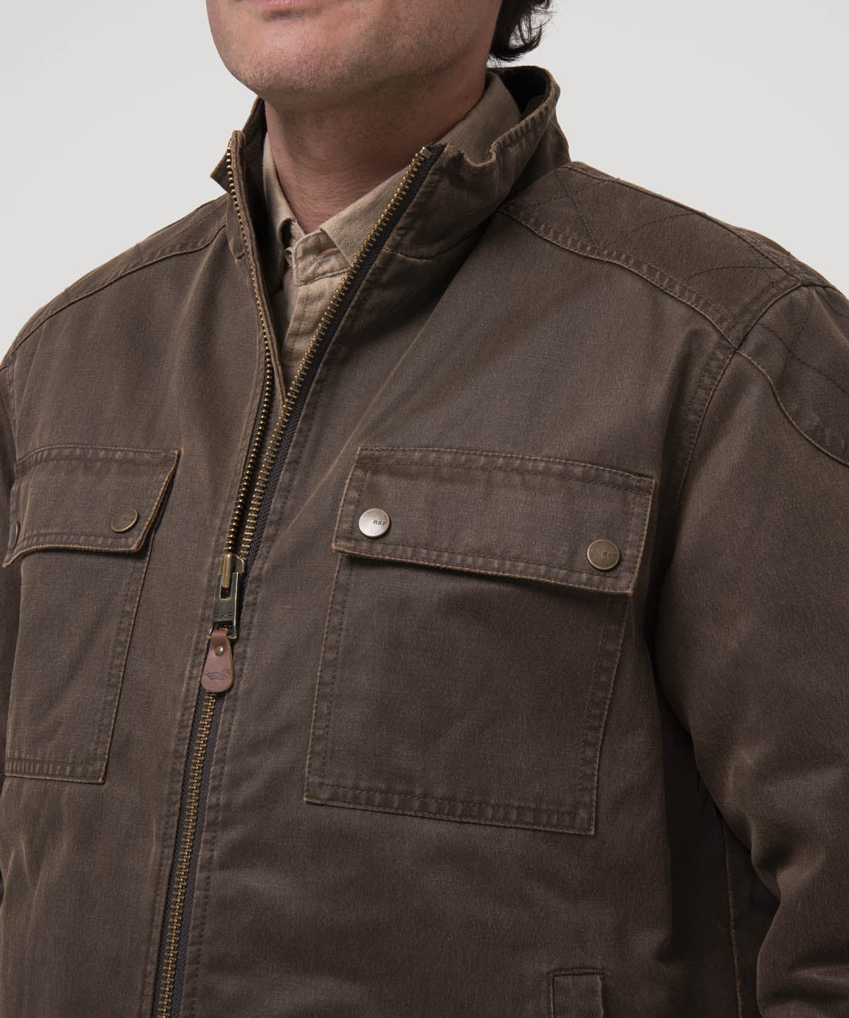 Chaqueta Algodón Hombre Olbia Café Rockford