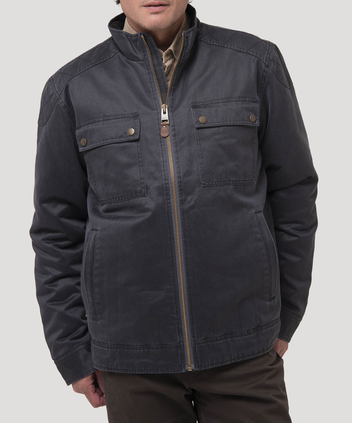 Chaqueta Algodón Hombre Olbia Café Rockford