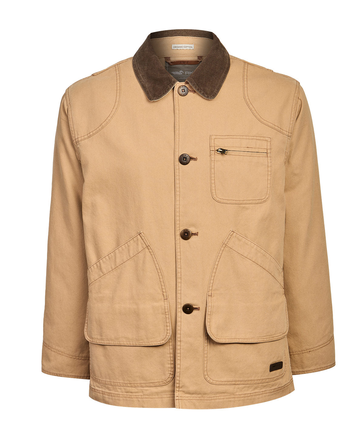 Chaqueta Algodón Orgánico Hombre Barrow Café Rockford