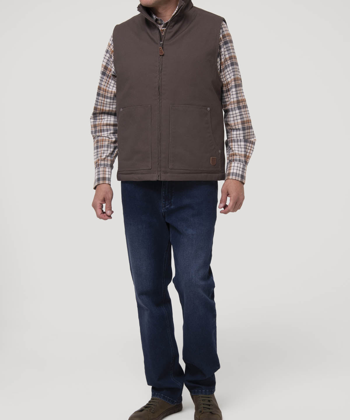 Chaqueta Sin Mangas Algodón Orgánico Hombre Hartt Café Rockford