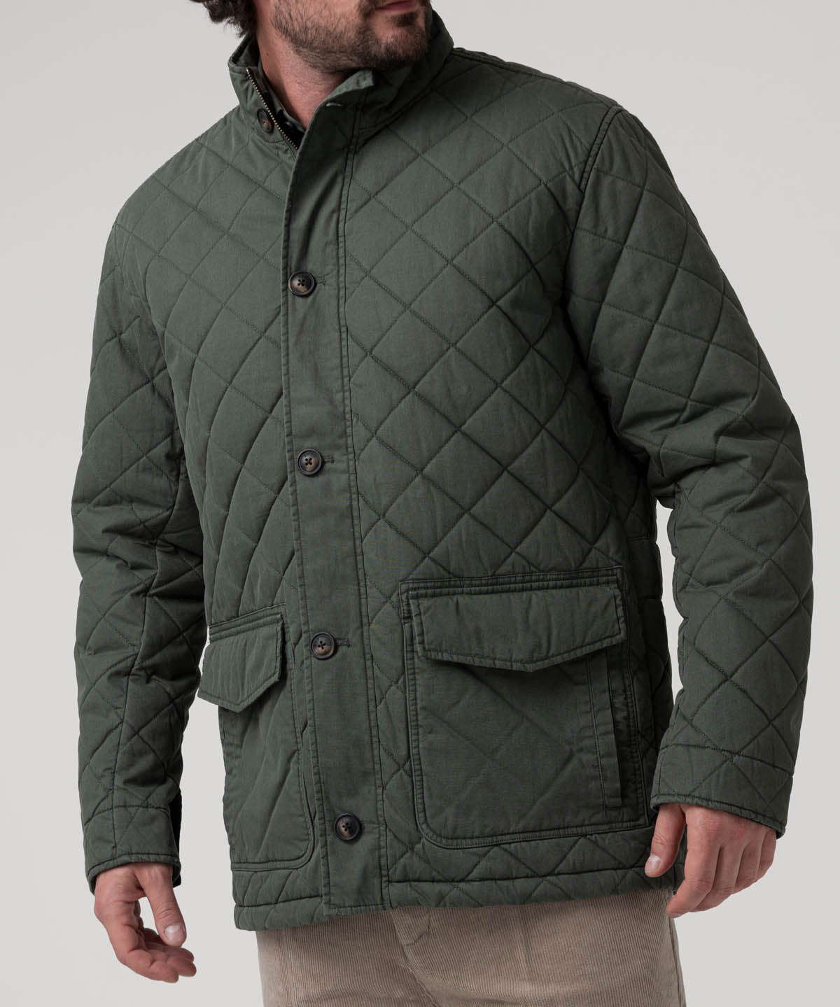 Chaqueta Algodón Orgánico Hombre Verena Verde Rockford