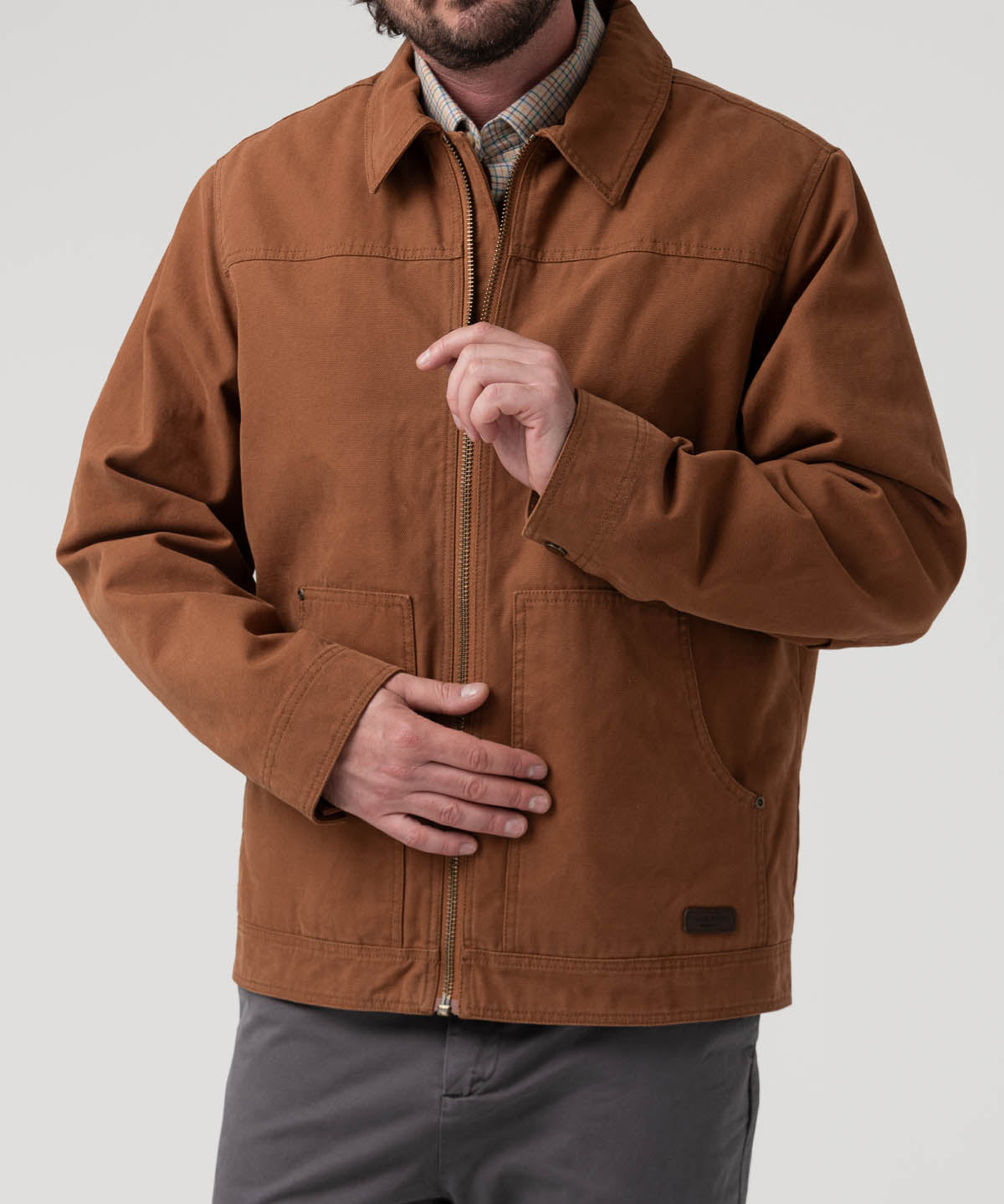 Chaqueta Algodón Orgánico Hombre Barrn Café Rockford