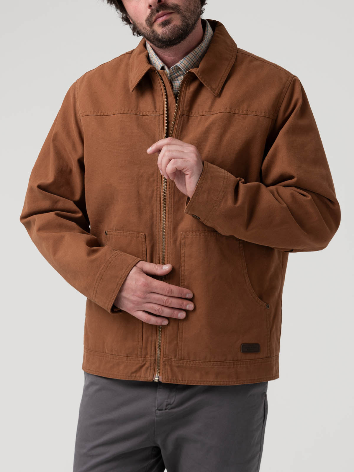 Chaqueta Algodón Orgánico Hombre Barrn Café Rockford