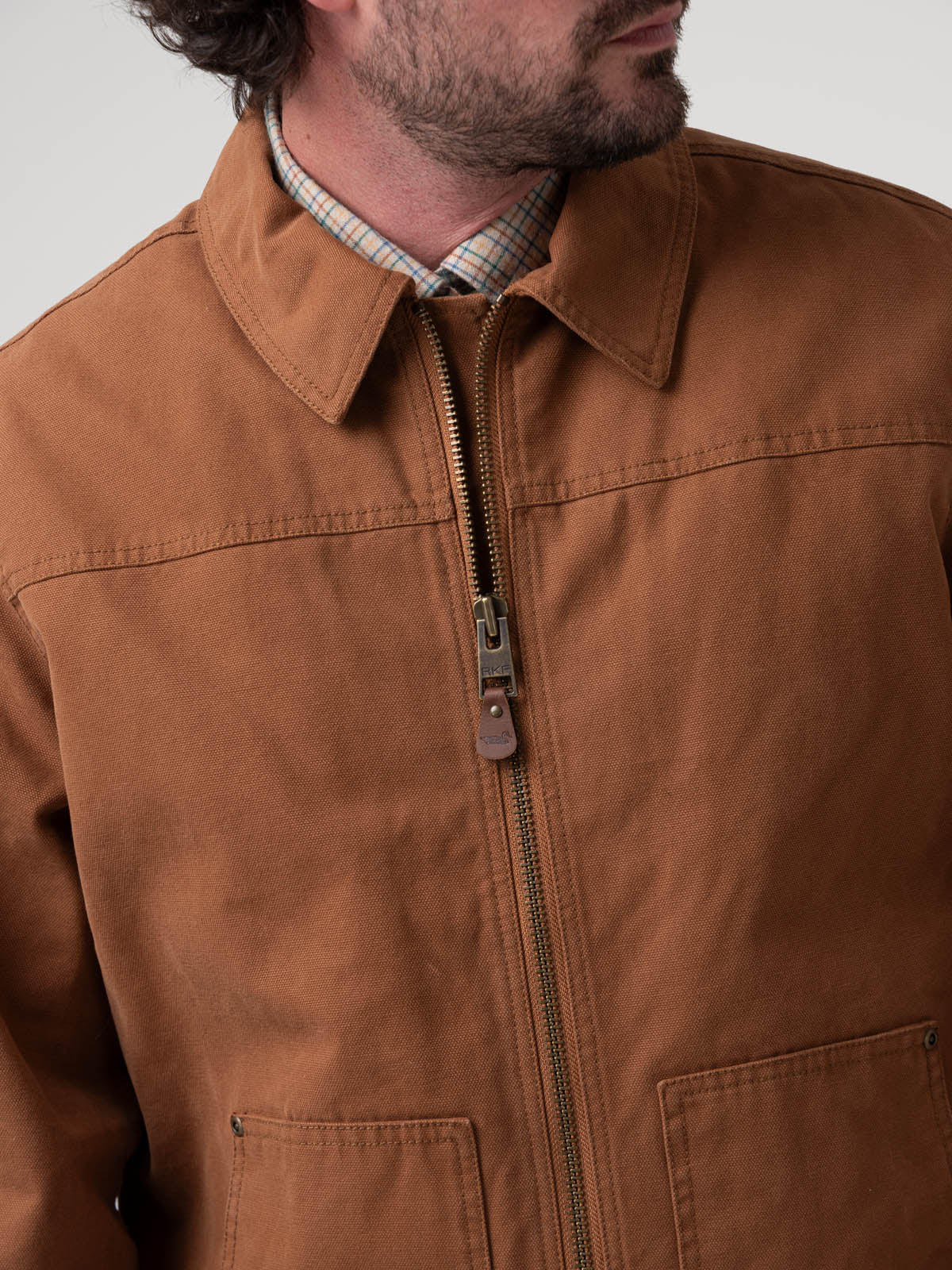 Chaqueta Algodón Orgánico Hombre Barrn Café Rockford