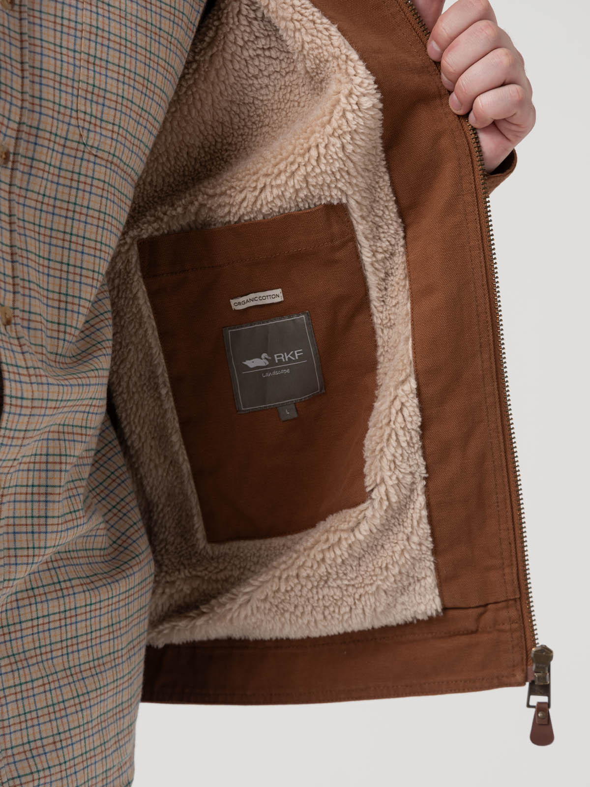 Chaqueta Algodón Orgánico Hombre Barrn Café Rockford