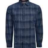 Camisa Algodón Orgánico Hombre Tartancord Café Rockford