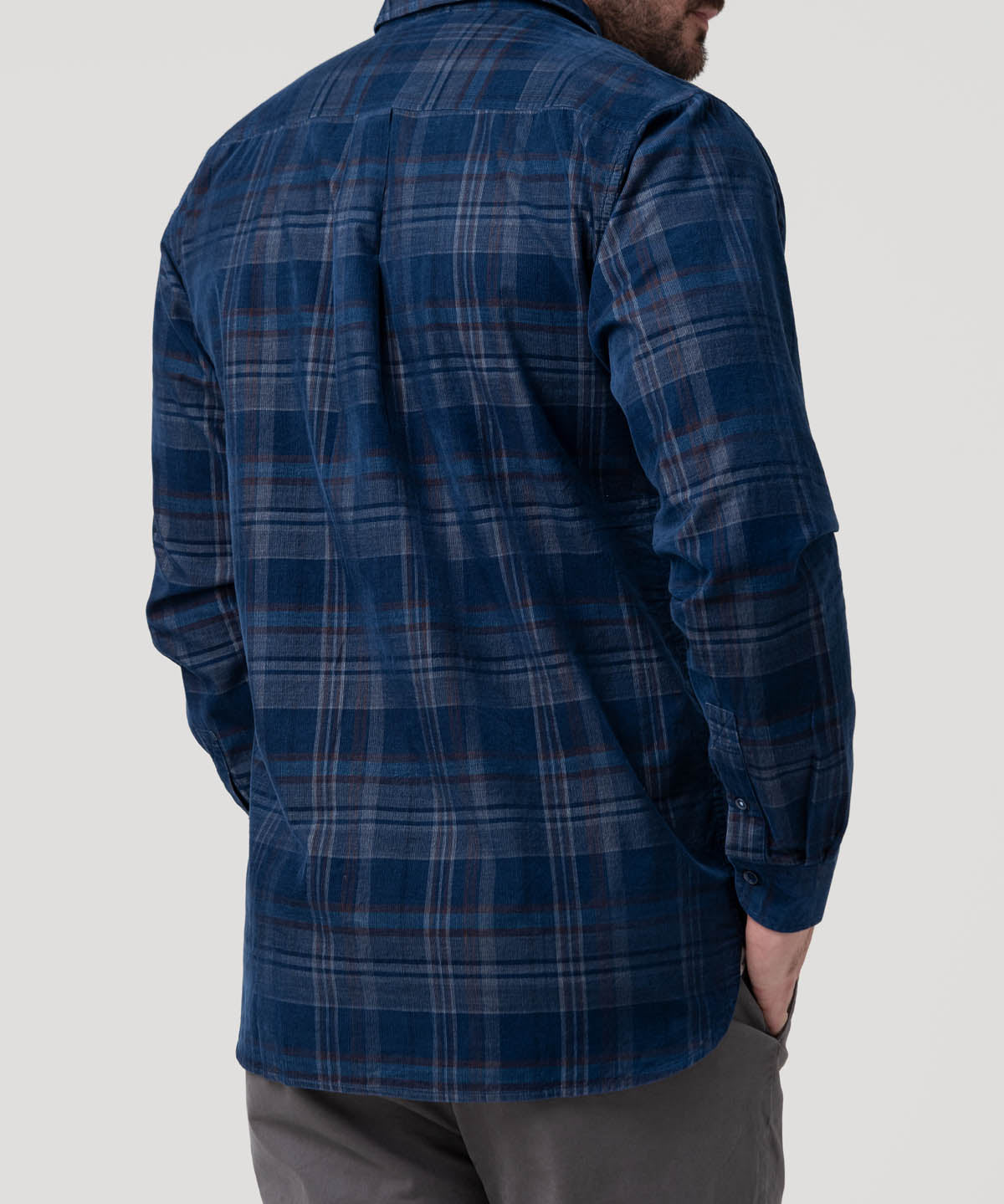 Camisa Algodón Orgánico Hombre Tartancord Café Rockford