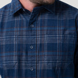 Camisa Algodón Orgánico Hombre Tartancord Café Rockford