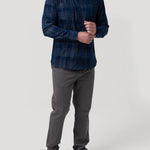 Camisa Algodón Orgánico Hombre Tartancord Café Rockford