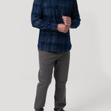 Camisa Algodón Orgánico Hombre Tartancord Café Rockford