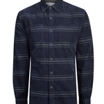 Camisa Algodón Orgánico Hombre Tartancord Café Rockford