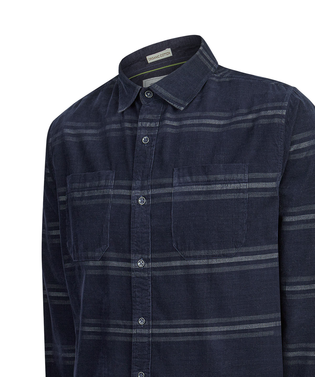 Camisa Algodón Orgánico Hombre Tartancord Café Rockford