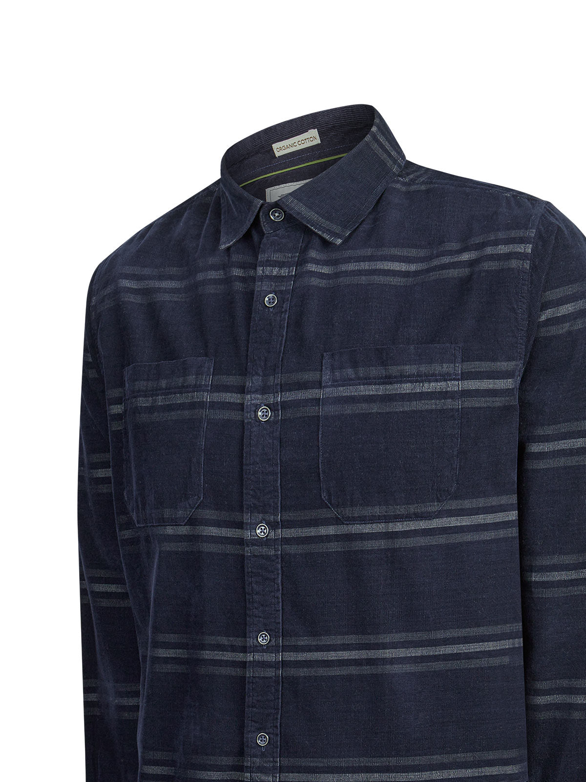 Camisa Algodón Orgánico Hombre Tartancord Café Rockford