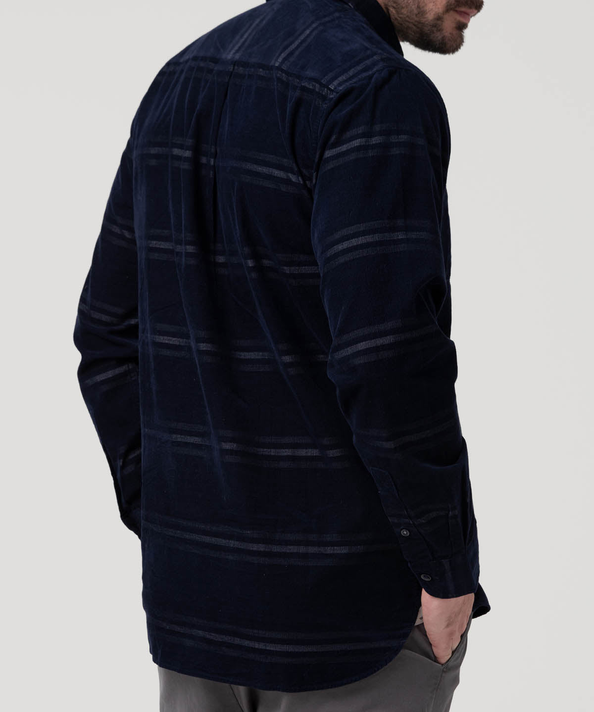 Camisa Algodón Orgánico Hombre Tartancord Café Rockford