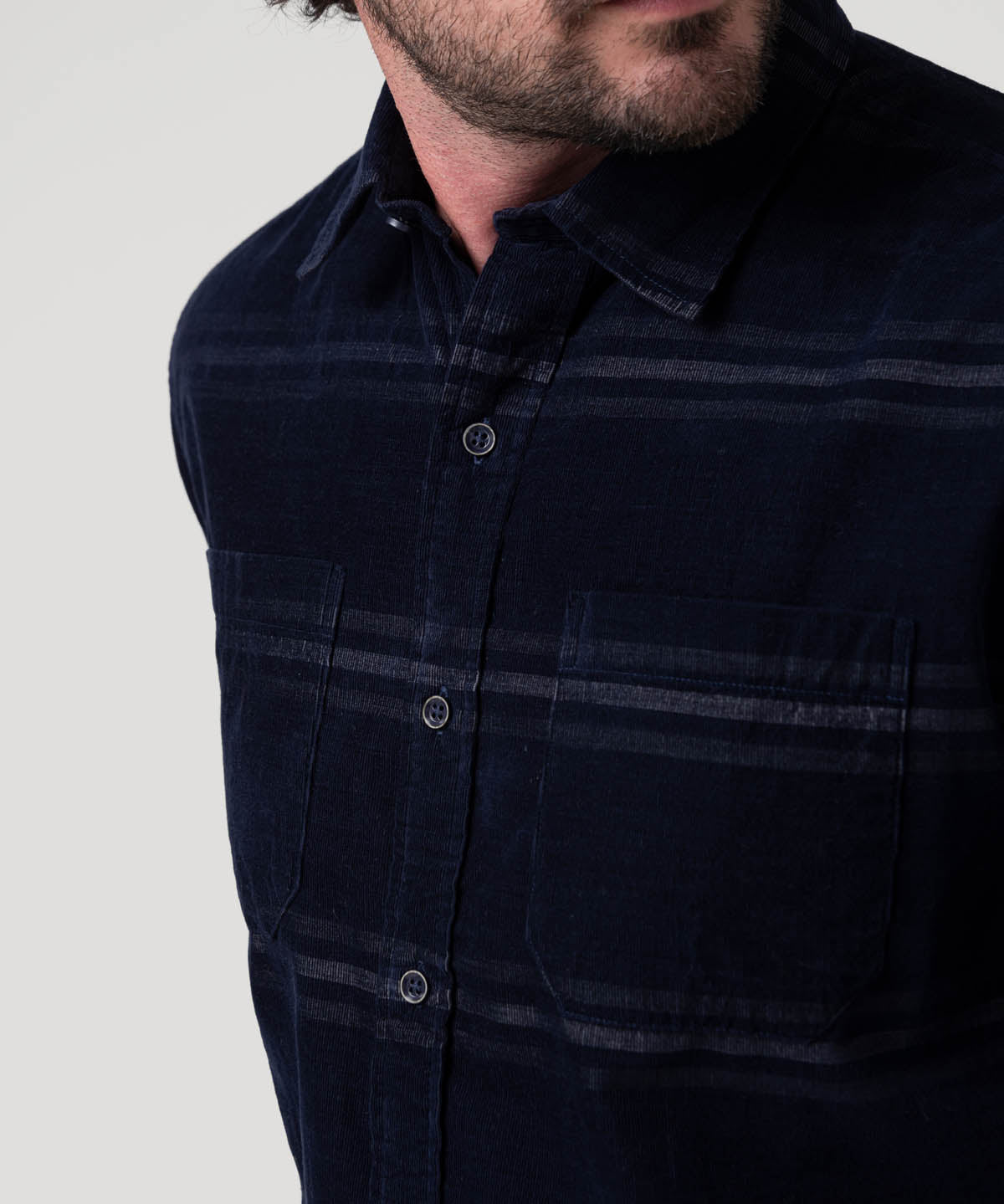 Camisa Algodón Orgánico Hombre Tartancord Café Rockford