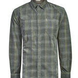 Camisa Algodón Orgánico Hombre Tartancord Café Rockford