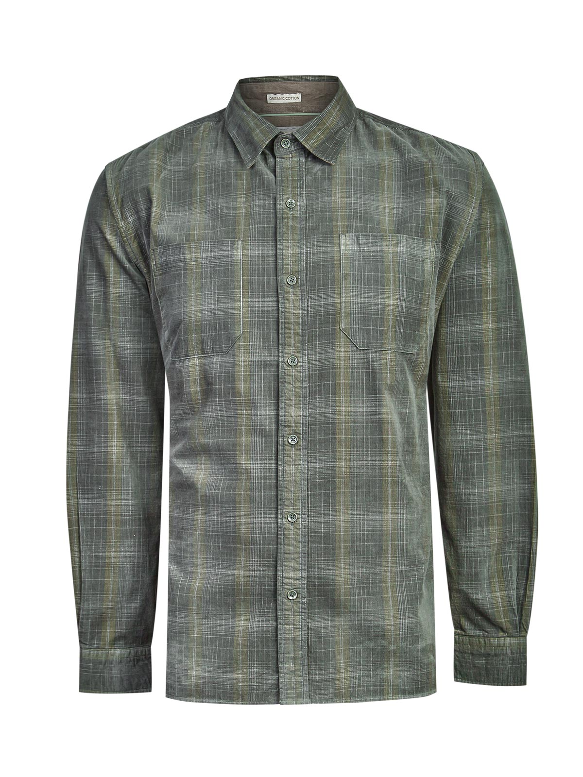 Camisa Algodón Orgánico Hombre Tartancord Café Rockford