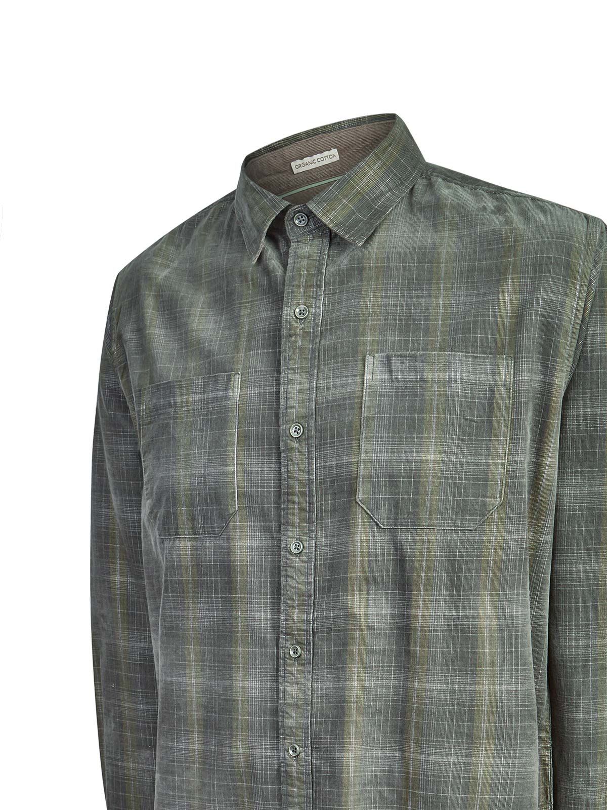 Camisa Algodón Orgánico Hombre Tartancord Café Rockford